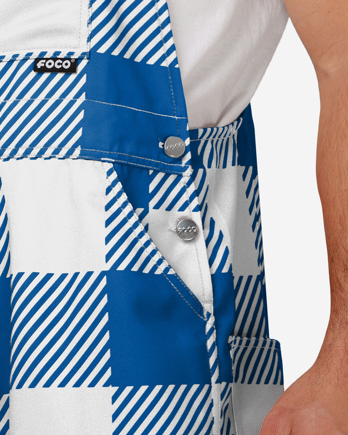 Duke Blue Devils Mens Plaid Bib Overalls FOCO - FOCO.com