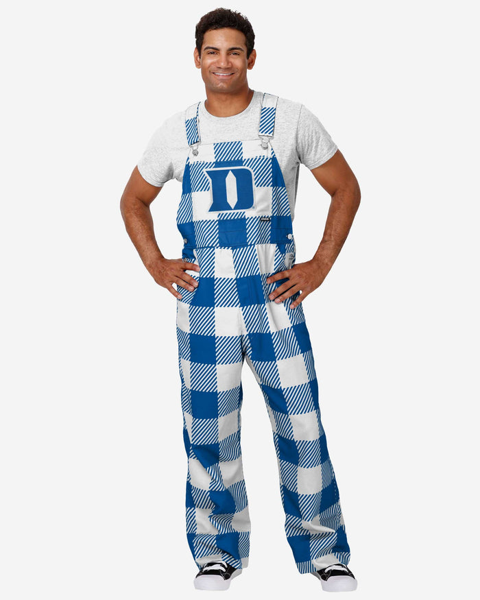 Duke Blue Devils Mens Plaid Bib Overalls FOCO S - FOCO.com