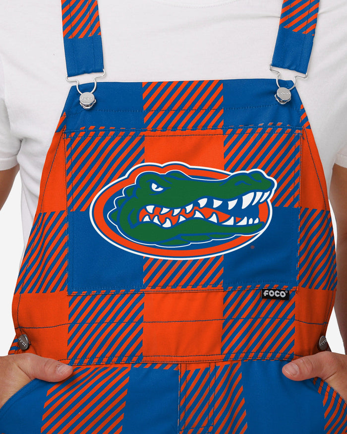 Florida Gators Mens Plaid Bib Overalls FOCO - FOCO.com