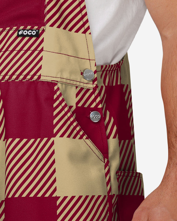 Florida State Seminoles Mens Plaid Bib Overalls FOCO - FOCO.com