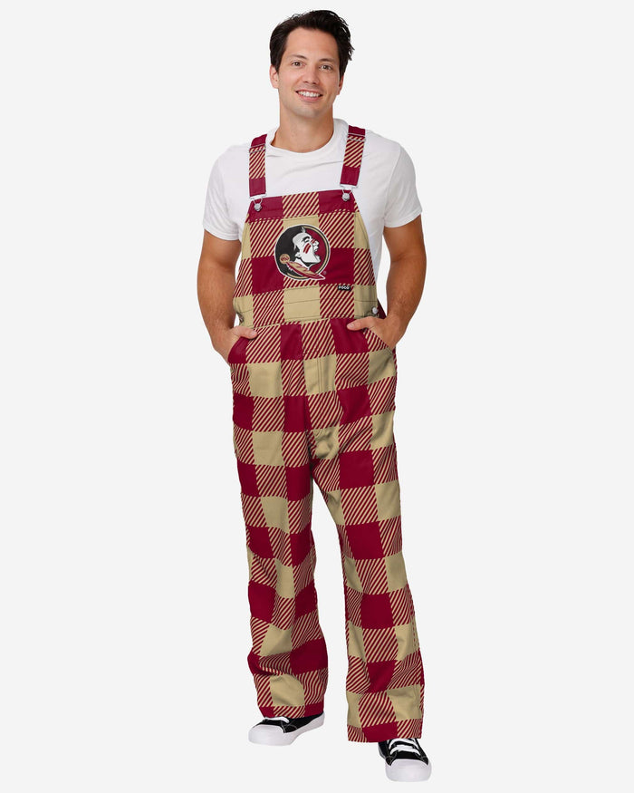 Florida State Seminoles Mens Plaid Bib Overalls FOCO S - FOCO.com