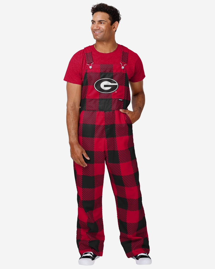 Georgia Bulldogs Mens Plaid Bib Overalls FOCO S - FOCO.com