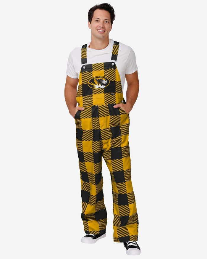 Missouri Tigers Mens Plaid Bib Overalls FOCO S - FOCO.com