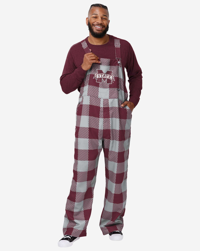 Mississippi State Bulldogs Mens Plaid Bib Overalls FOCO S - FOCO.com