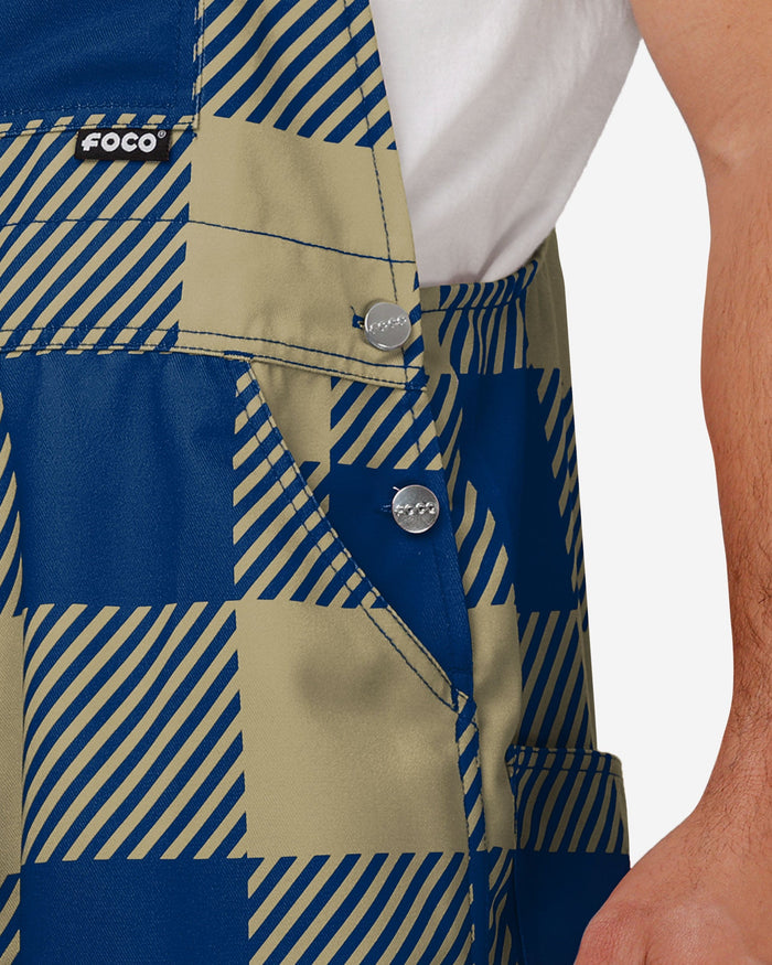 Navy Midshipmen Mens Plaid Bib Overalls FOCO - FOCO.com