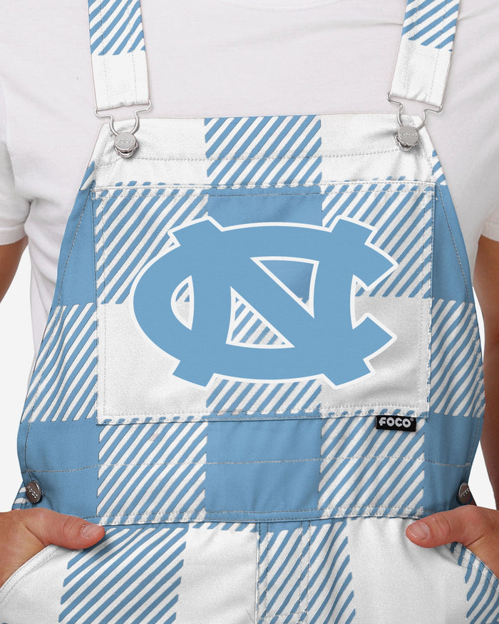 North Carolina Tar Heels Mens Plaid Bib Overalls FOCO - FOCO.com