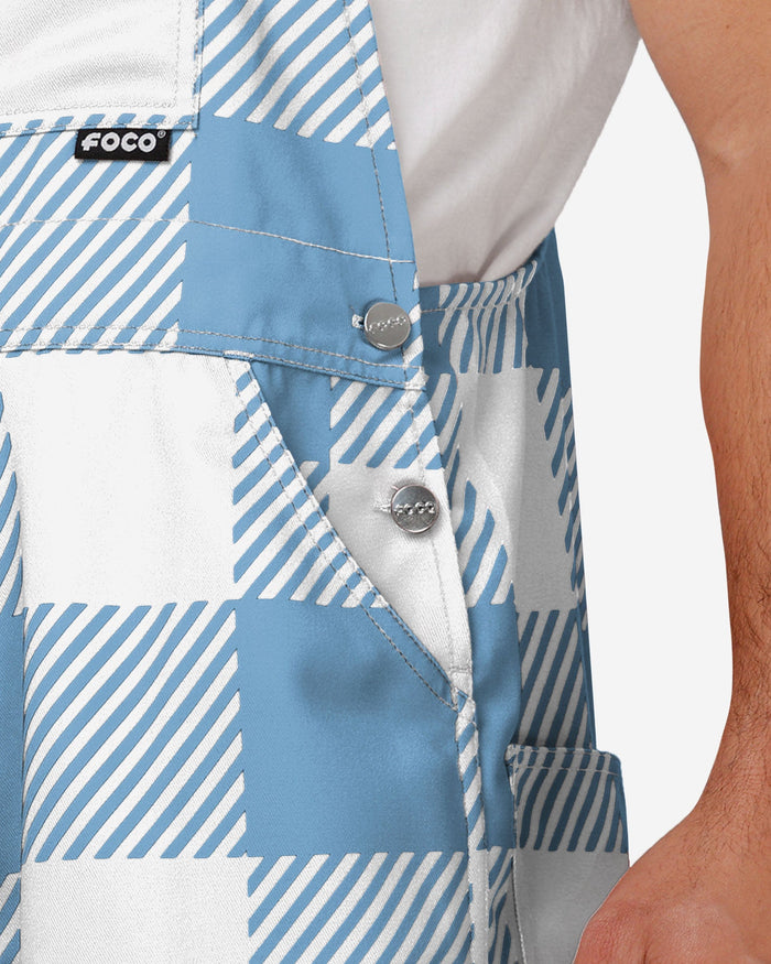 North Carolina Tar Heels Mens Plaid Bib Overalls FOCO - FOCO.com