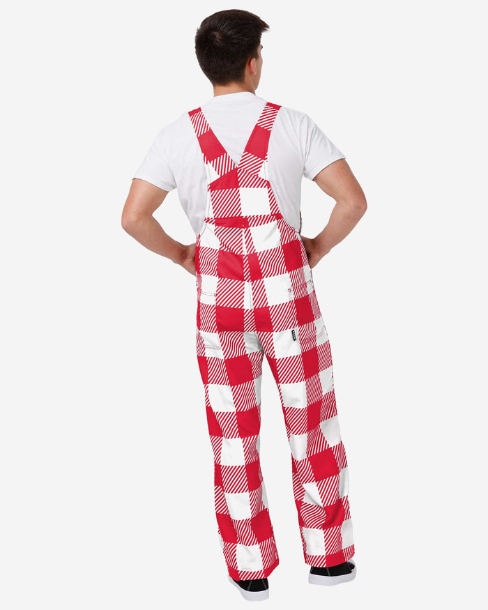 Nebraska Cornhuskers Mens Plaid Bib Overalls FOCO - FOCO.com