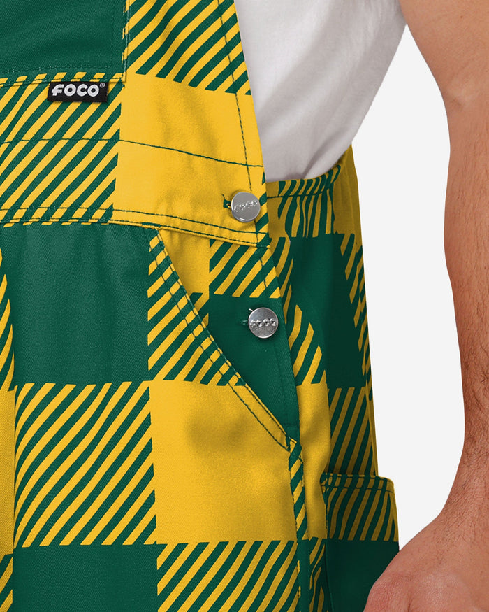 North Dakota State Bison Mens Plaid Bib Overalls FOCO - FOCO.com