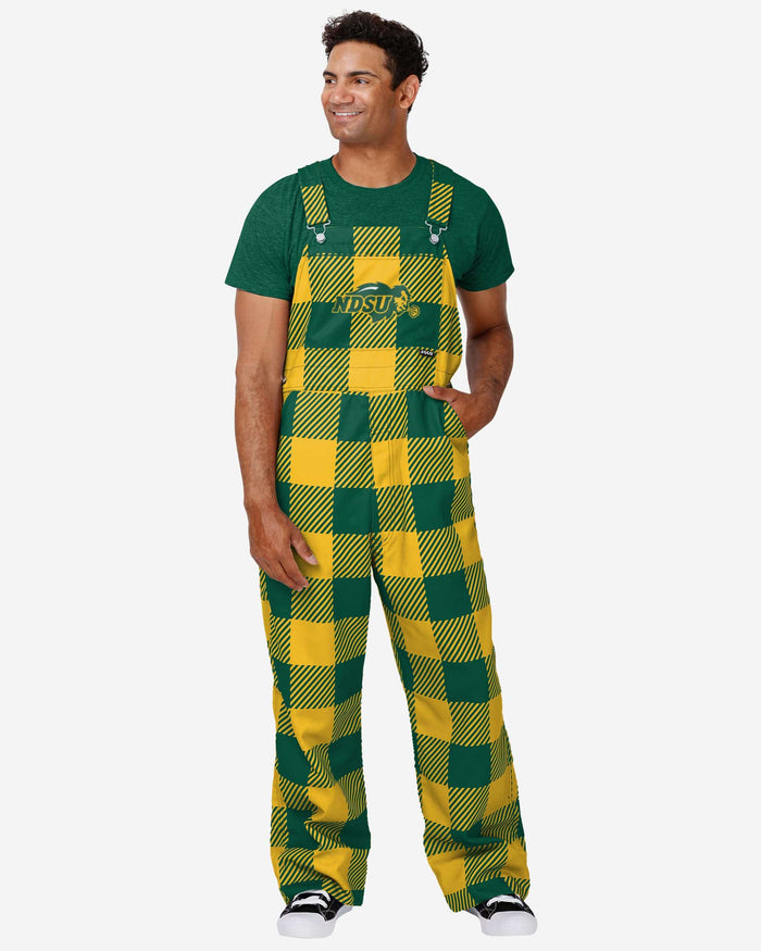 North Dakota State Bison Mens Plaid Bib Overalls FOCO S - FOCO.com