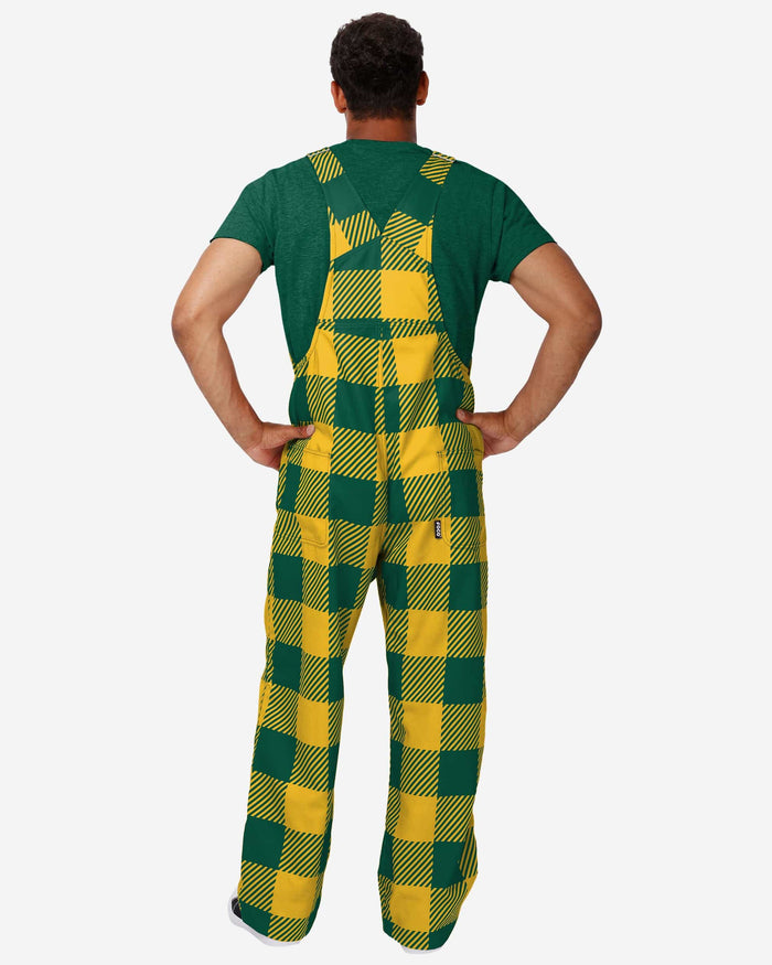 North Dakota State Bison Mens Plaid Bib Overalls FOCO - FOCO.com