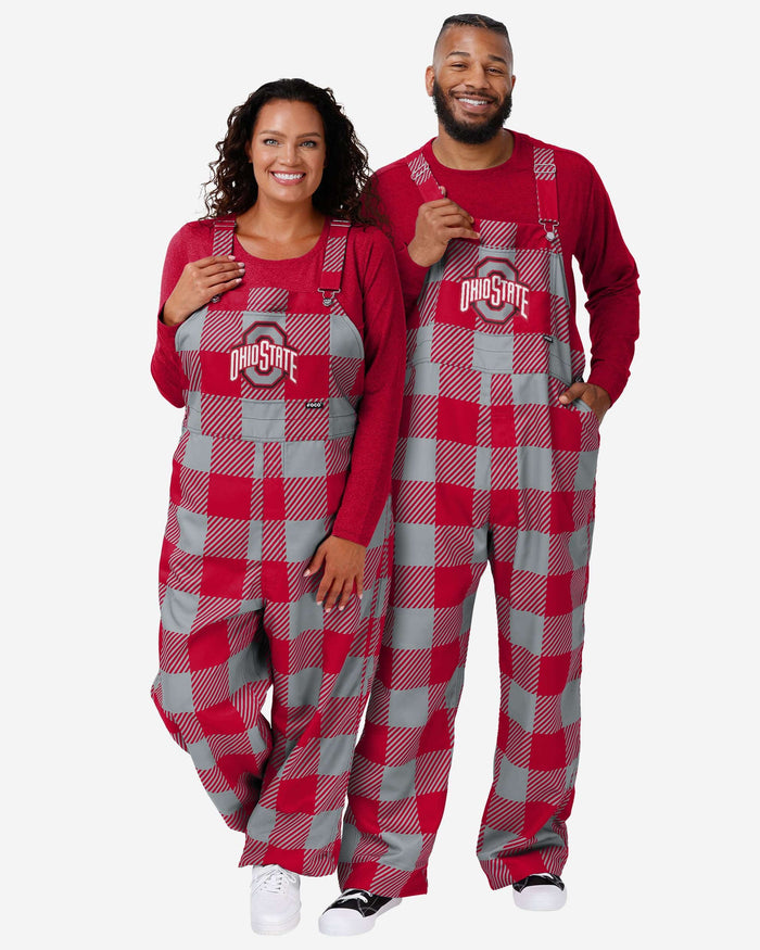 Ohio State Buckeyes Mens Plaid Bib Overalls FOCO - FOCO.com