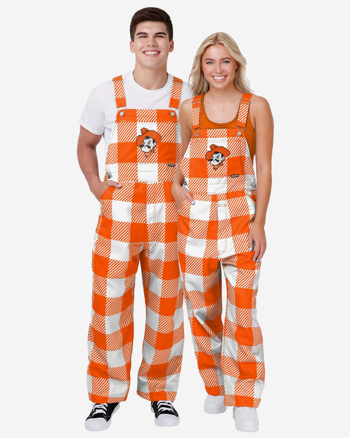 Oklahoma State Cowboys Mens Plaid Bib Overalls FOCO - FOCO.com