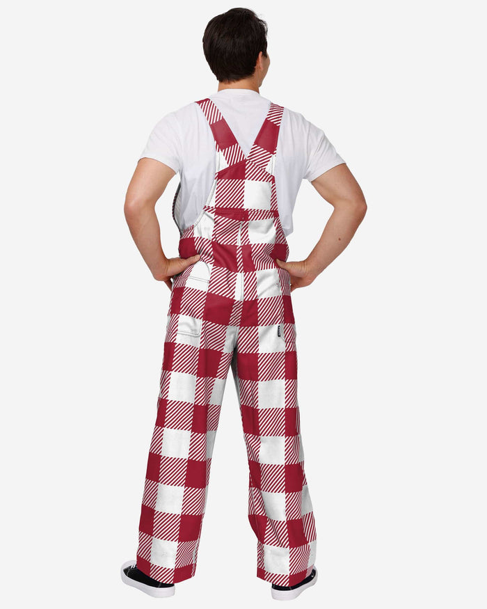 Oklahoma Sooners Mens Plaid Bib Overalls FOCO - FOCO.com