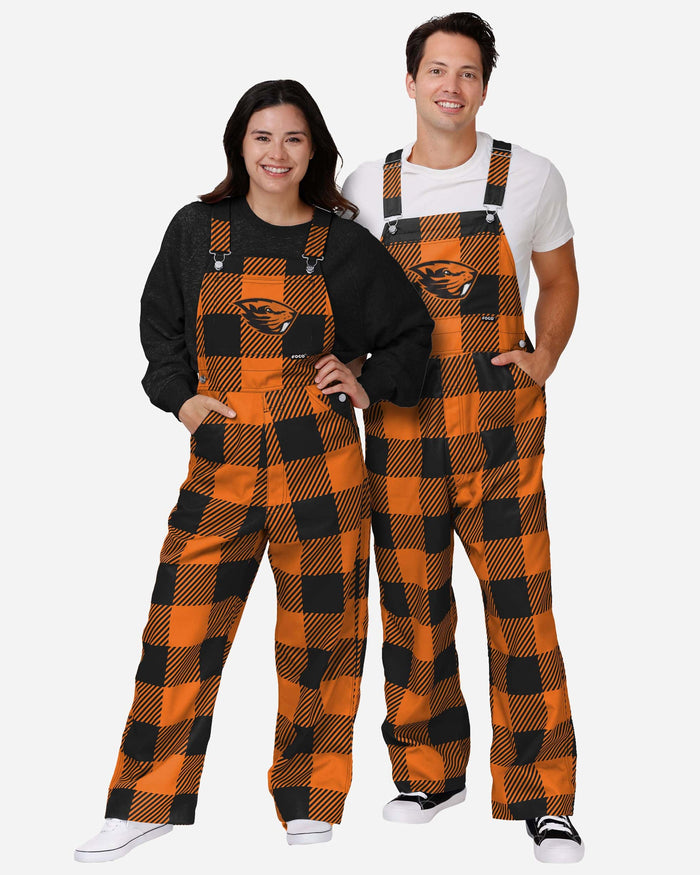 Oregon State Beavers Mens Plaid Bib Overalls FOCO - FOCO.com