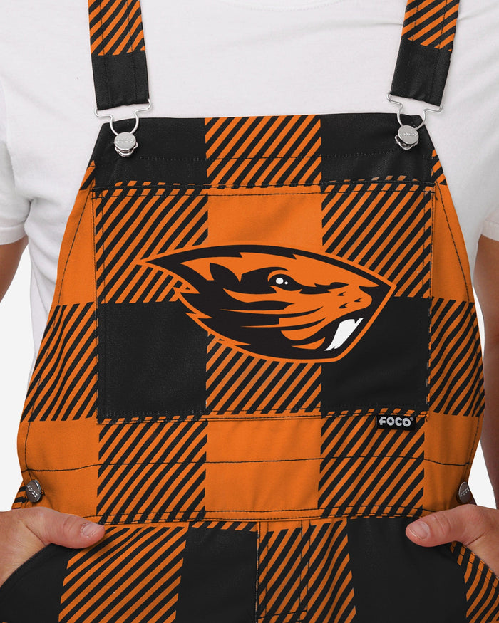 Oregon State Beavers Mens Plaid Bib Overalls FOCO - FOCO.com