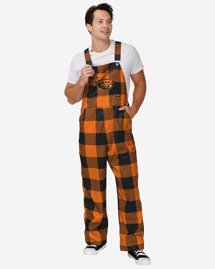 Oregon State Beavers Mens Plaid Bib Overalls FOCO S - FOCO.com