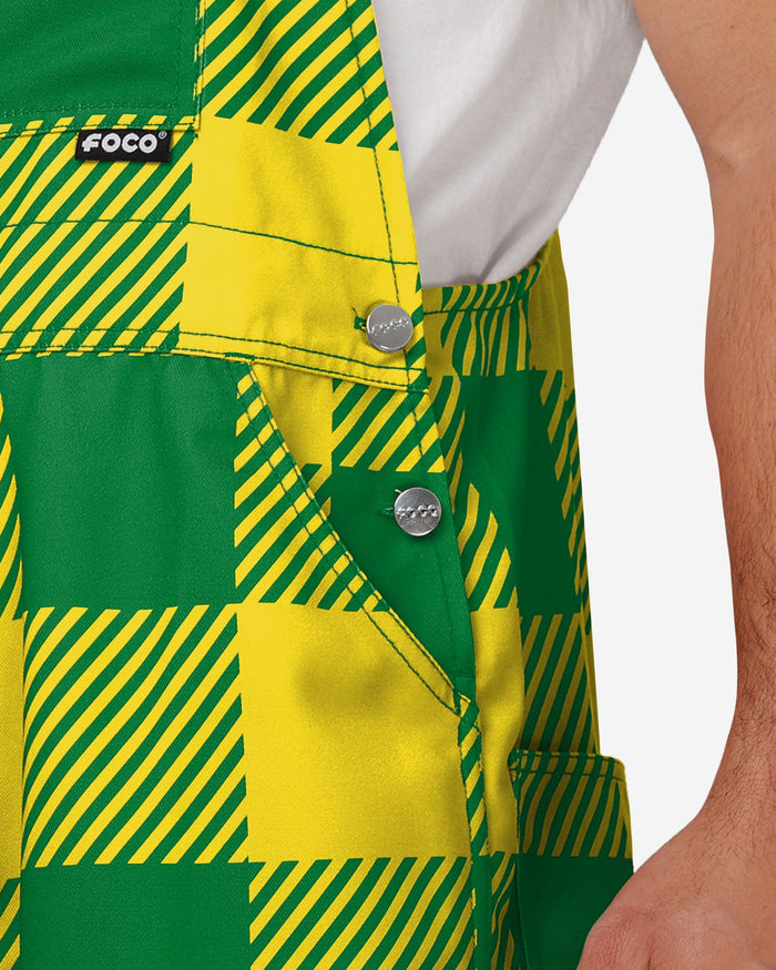 Oregon Ducks Mens Plaid Bib Overalls FOCO - FOCO.com