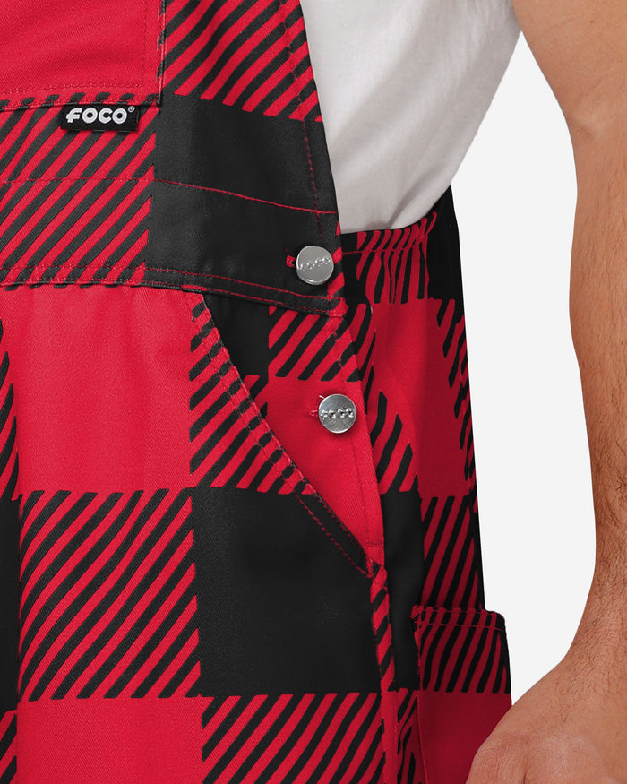 Rutgers Scarlet Knights Mens Plaid Bib Overalls FOCO - FOCO.com