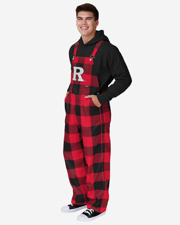 Rutgers Scarlet Knights Mens Plaid Bib Overalls FOCO S - FOCO.com