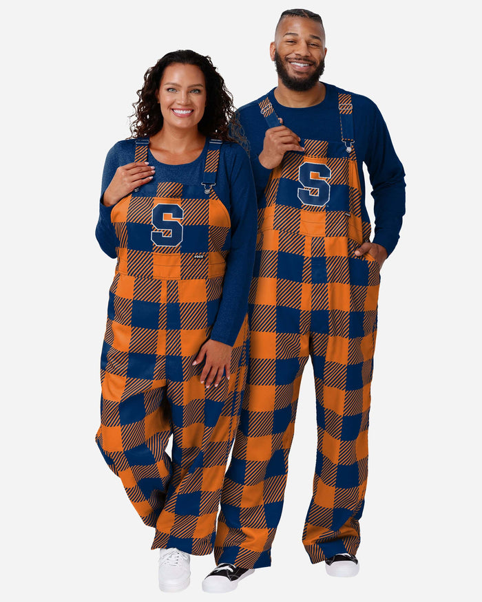 Syracuse Orange Mens Plaid Bib Overalls FOCO - FOCO.com