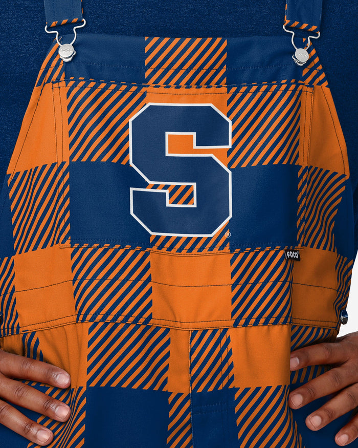 Syracuse Orange Mens Plaid Bib Overalls FOCO - FOCO.com