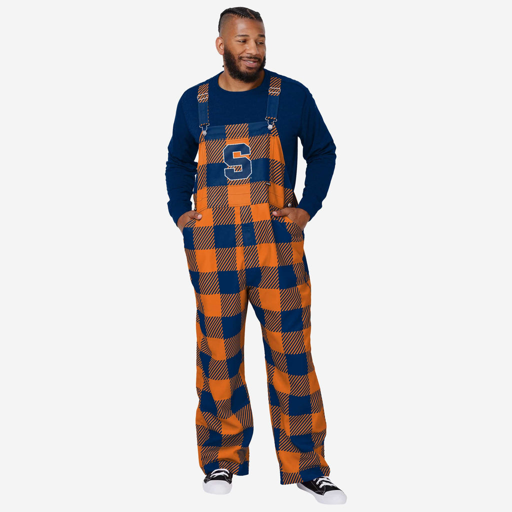 Syracuse Orange Mens Plaid Bib Overalls FOCO S - FOCO.com