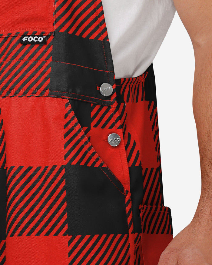 Texas Tech Red Raiders Mens Plaid Bib Overalls FOCO - FOCO.com