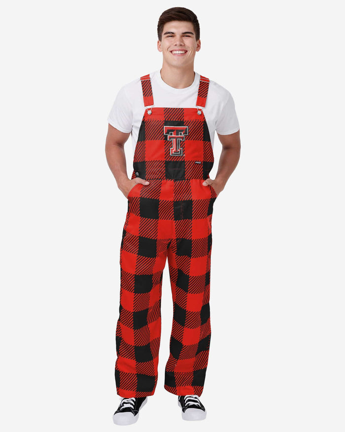 Texas Tech Red Raiders Mens Plaid Bib Overalls FOCO S - FOCO.com