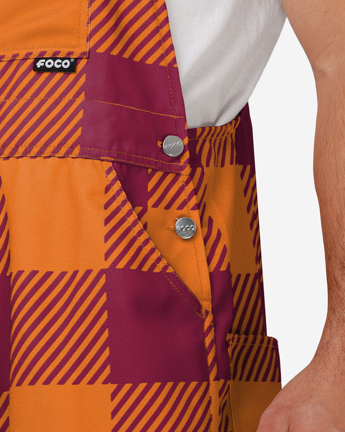 Virginia Tech Hokies Mens Plaid Bib Overalls FOCO - FOCO.com