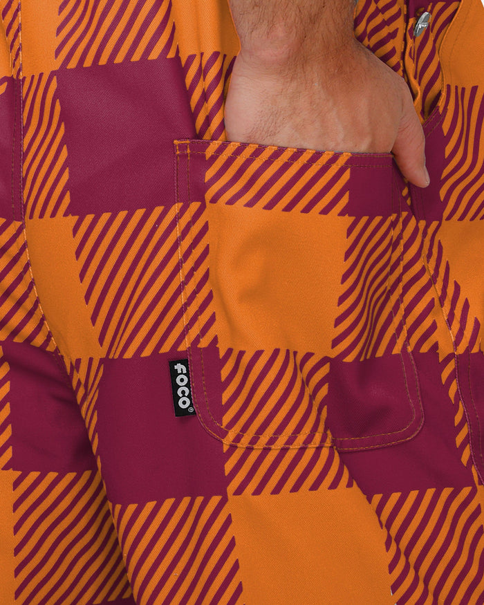 Virginia Tech Hokies Mens Plaid Bib Overalls FOCO - FOCO.com