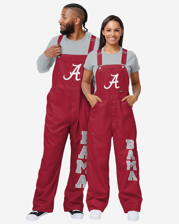 Alabama Crimson Tide Mens Big Logo Bib Overalls FOCO - FOCO.com