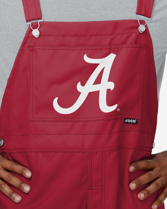 Alabama Crimson Tide Mens Big Logo Bib Overalls FOCO - FOCO.com