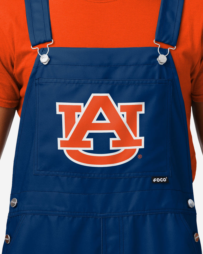 Auburn Tigers Mens Big Logo Bib Overalls FOCO - FOCO.com