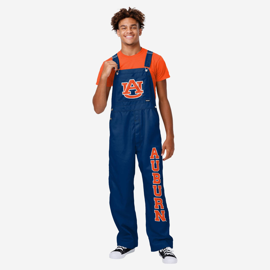 Auburn Tigers Mens Big Logo Bib Overalls FOCO S - FOCO.com