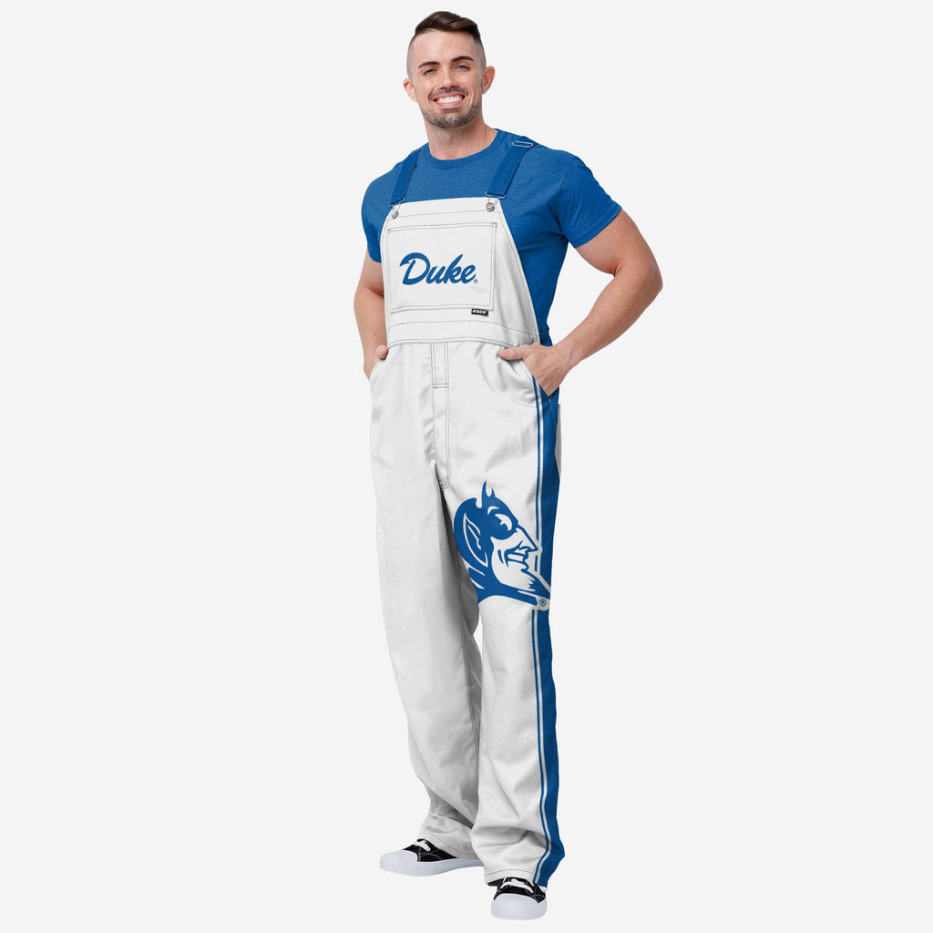 Duke Blue Devils Mens Big Logo Bib Overalls FOCO S - FOCO.com