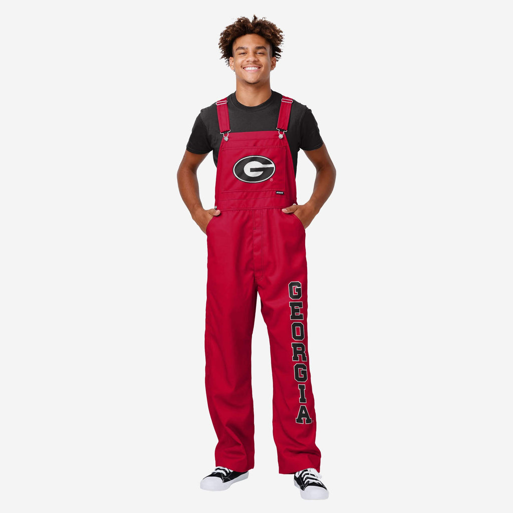 Georgia Bulldogs Mens Big Logo Bib Overalls FOCO S - FOCO.com