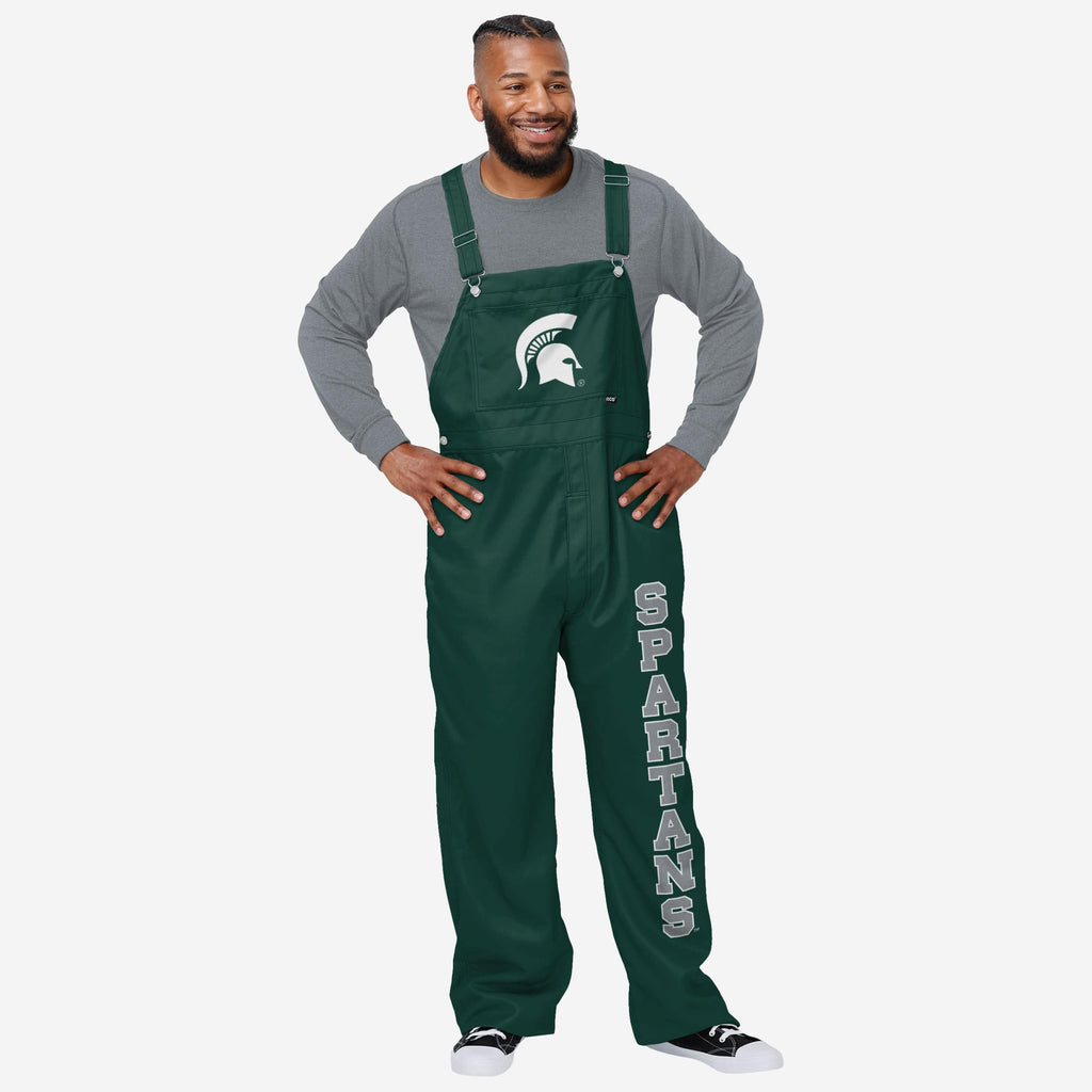 Michigan State Spartans Mens Big Logo Bib Overalls FOCO S - FOCO.com