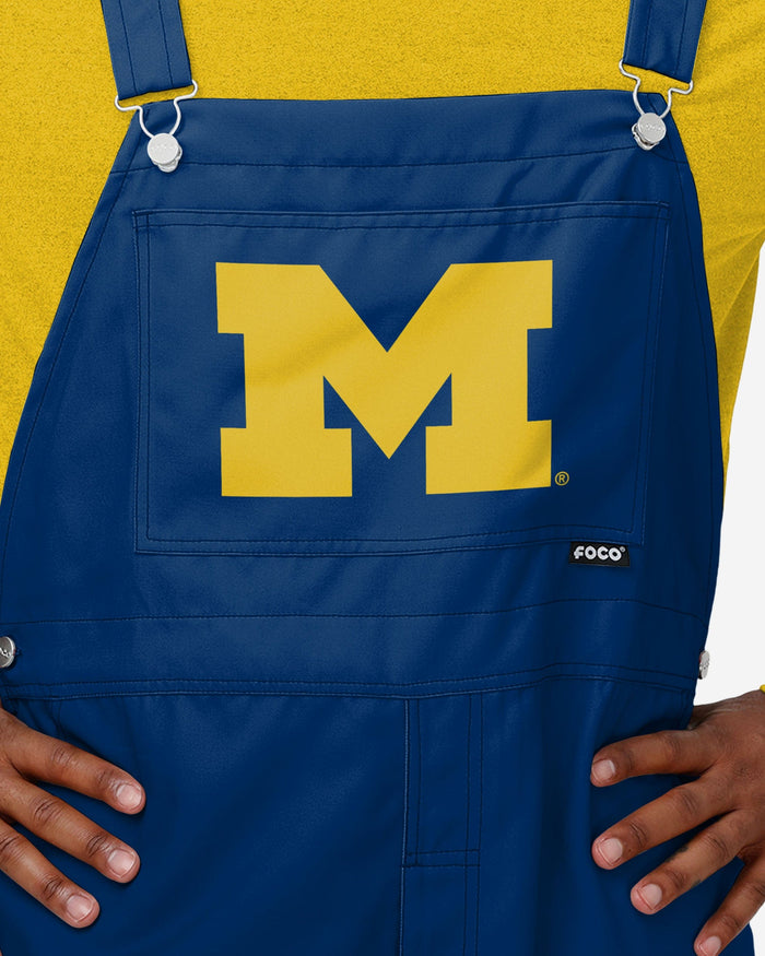 Michigan Wolverines Mens Big Logo Bib Overalls FOCO - FOCO.com