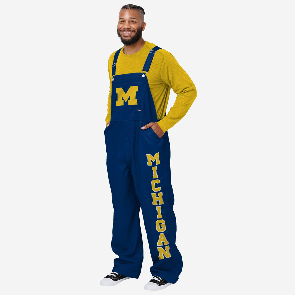 Michigan Wolverines Mens Big Logo Bib Overalls FOCO S - FOCO.com