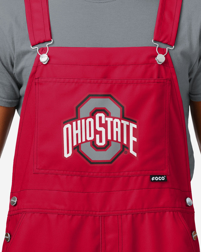 Ohio State Buckeyes Mens Big Logo Bib Overalls FOCO - FOCO.com