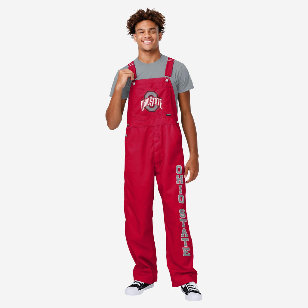 Ohio State Buckeyes Mens Big Logo Bib Overalls FOCO S - FOCO.com