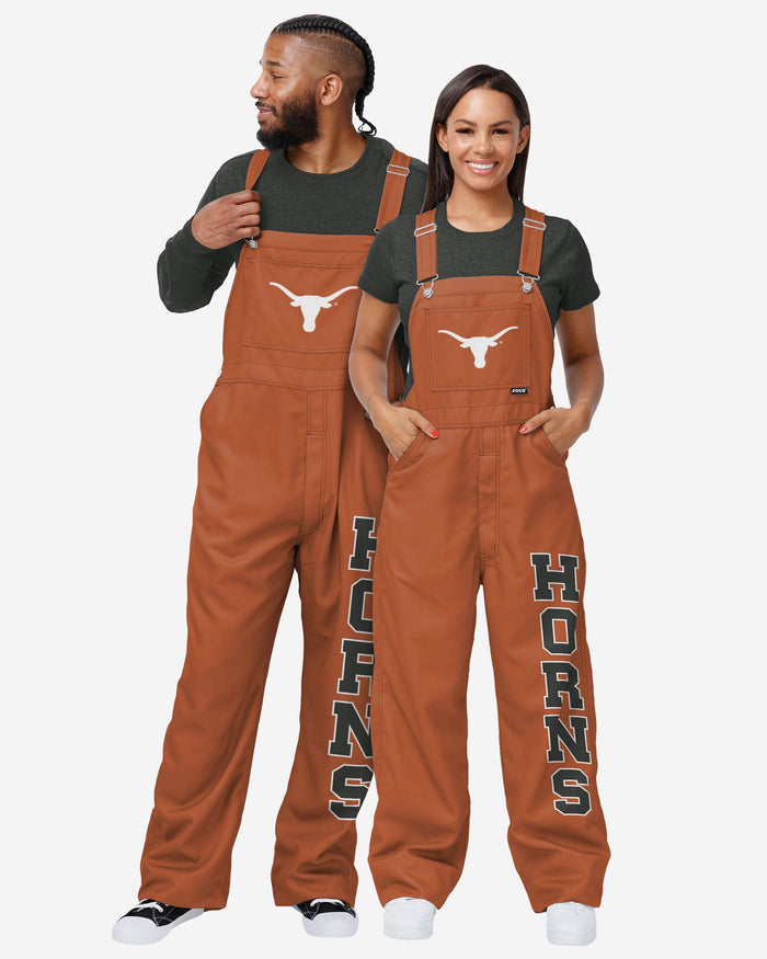 Texas Longhorns Mens Big Logo Bib Overalls FOCO - FOCO.com