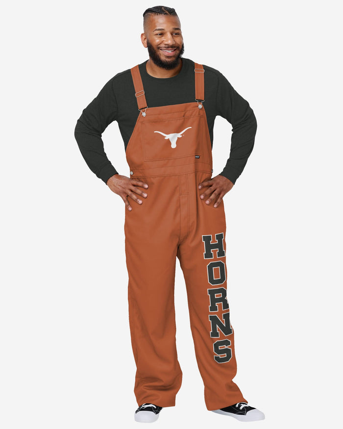 Texas Longhorns Mens Big Logo Bib Overalls FOCO S - FOCO.com