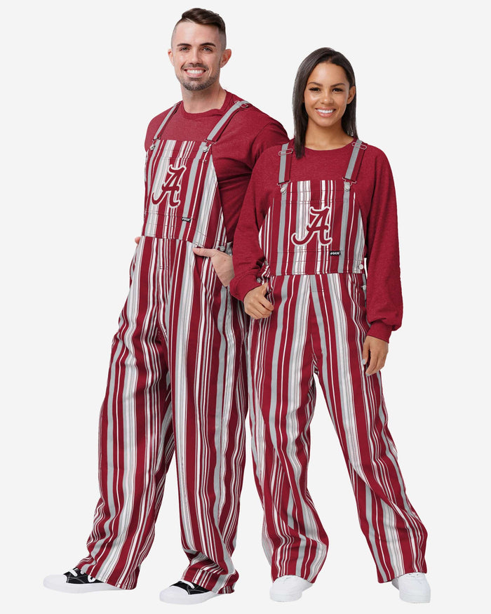 Alabama Crimson Tide Mens Hyper Stripe Bib Overalls FOCO - FOCO.com