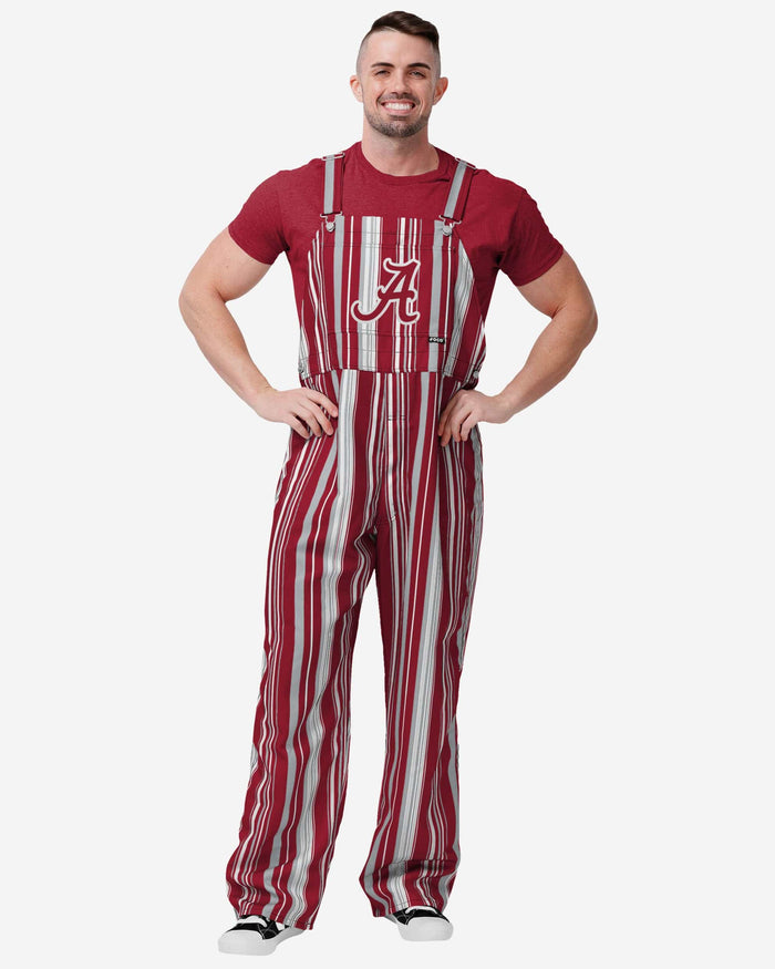 Alabama Crimson Tide Mens Hyper Stripe Bib Overalls FOCO S - FOCO.com