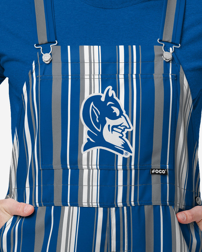 Duke Blue Devils Mens Hyper Stripe Bib Overalls FOCO - FOCO.com