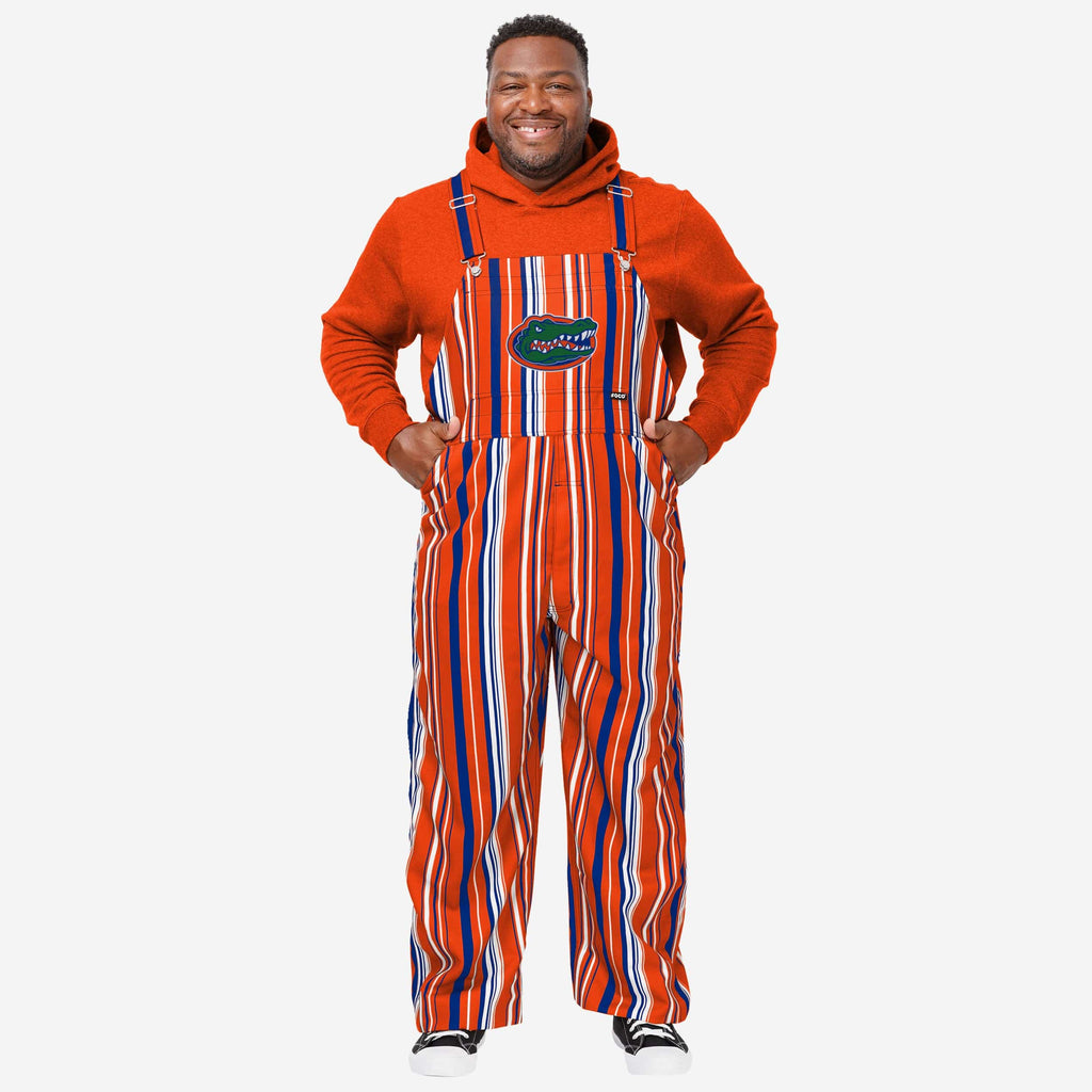 Florida Gators Mens Hyper Stripe Bib Overalls FOCO S - FOCO.com