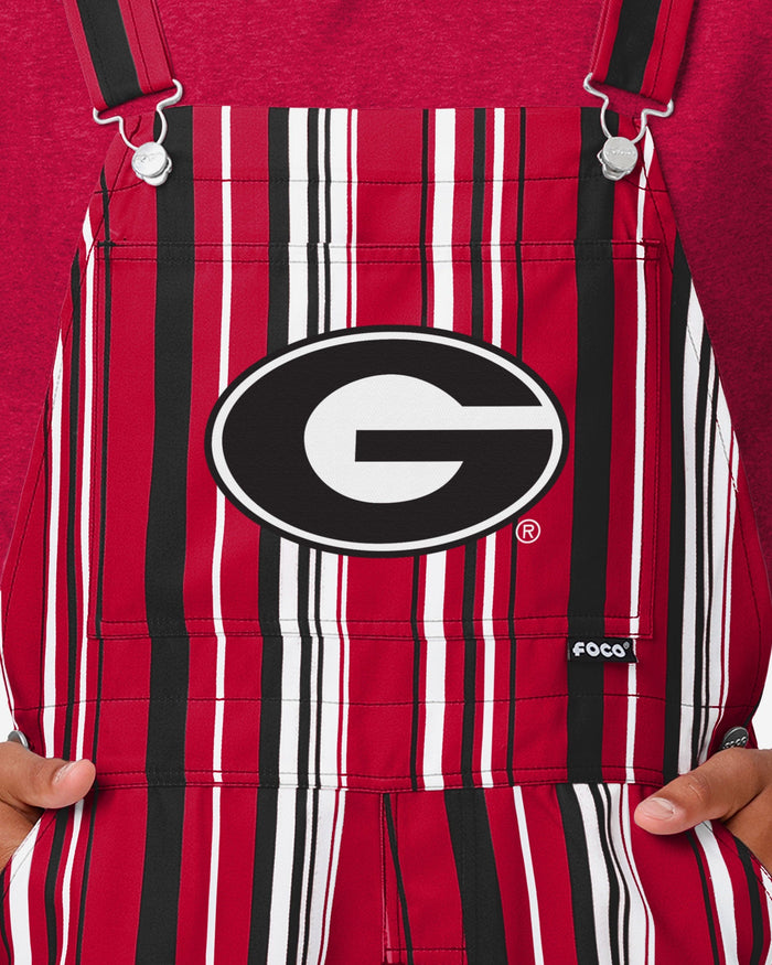 Georgia Bulldogs Mens Hyper Stripe Bib Overalls FOCO - FOCO.com