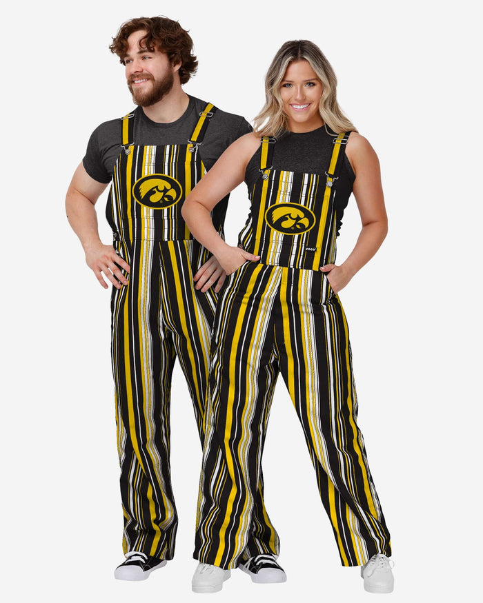 Iowa Hawkeyes Mens Hyper Stripe Bib Overalls FOCO - FOCO.com